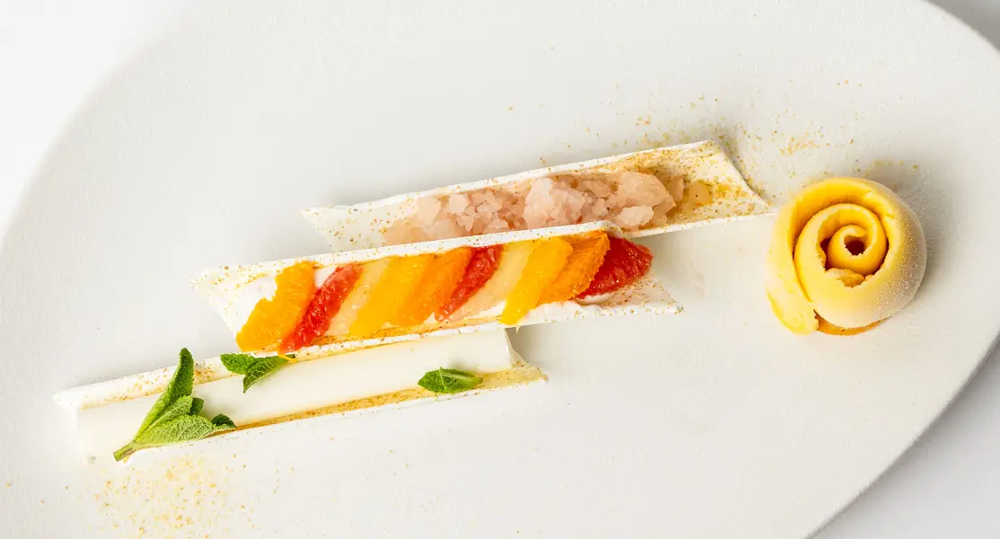 Assiette d'Hélène Mao, gagnante des trophées de la Glace 2025